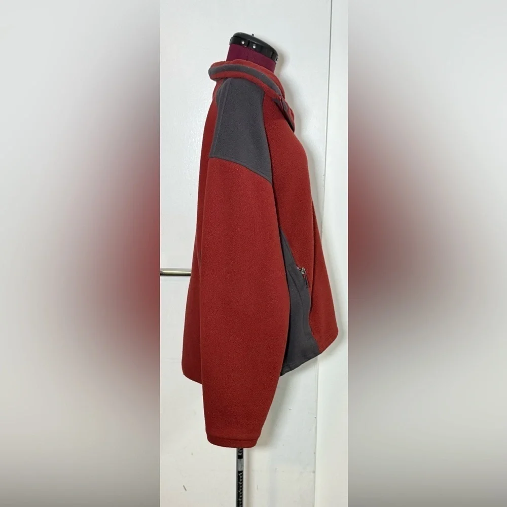 The North Face Scarlet and Charcoal Fleece Jacket